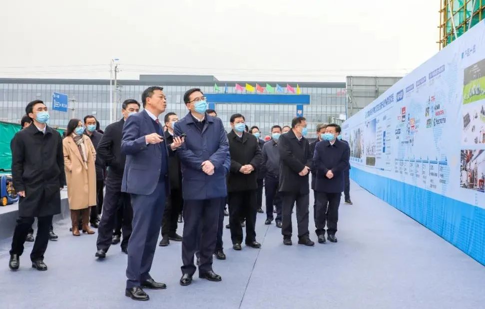 绍兴市领导调研公司总部迁建升级及协同制造项目建设情况